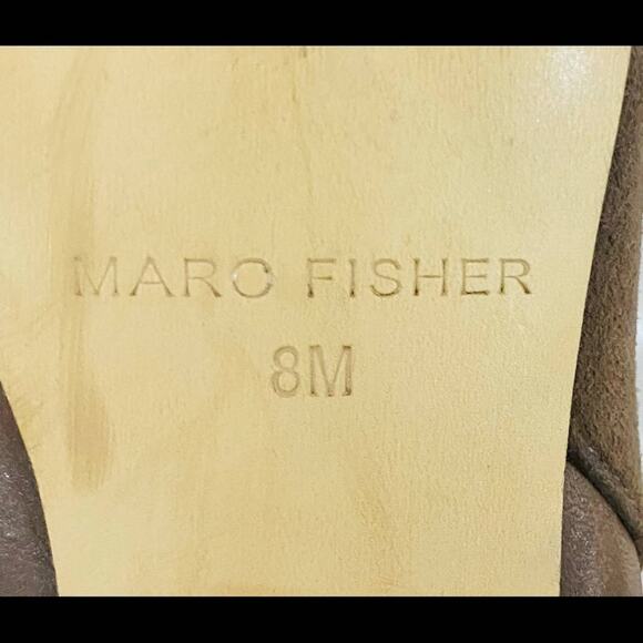 Marc Fisher gray shimmee peep toe booties - Picture 6 of 6